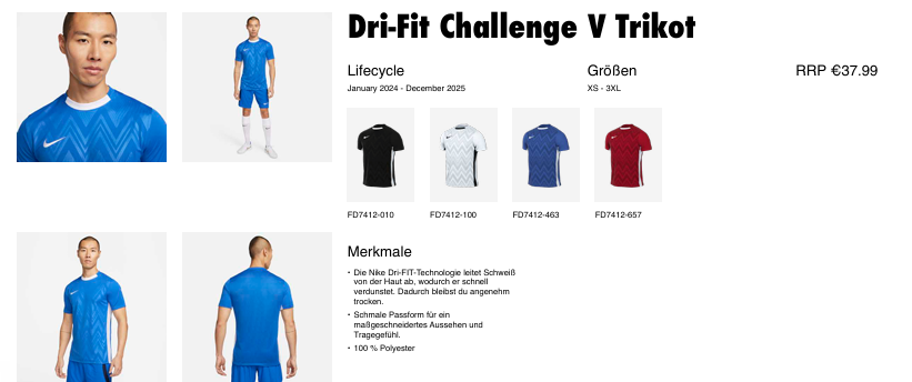 Dri-Fit Challenge V Trikot