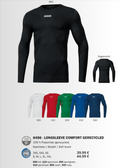 Jako longsleeve comfort gerecycled senior