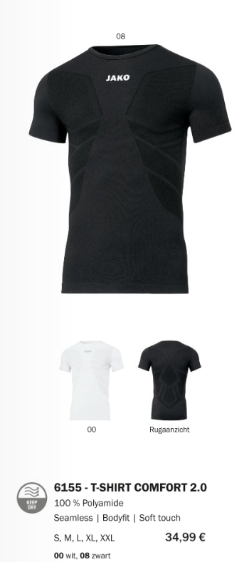 Jako t-shirt comfort 2.0