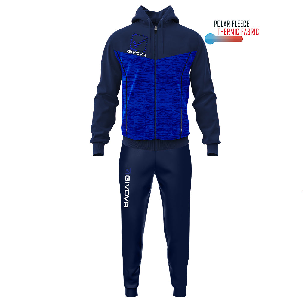Givova TUTA VISA MELANGE CON CAPPUCCIO POLARFLEECE