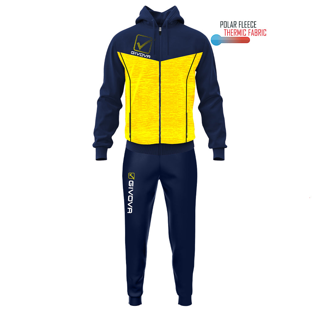 Givova TUTA VISA MELANGE CON CAPPUCCIO POLARFLEECE