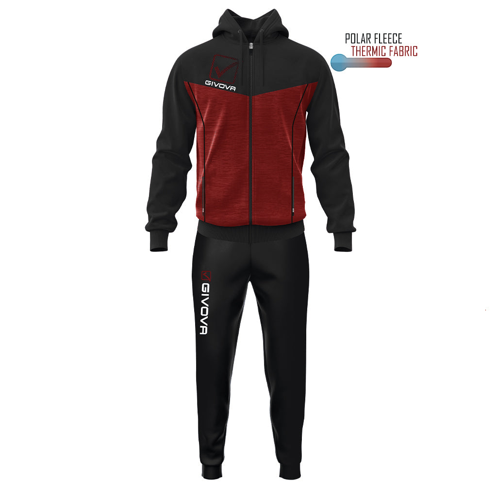 Givova TUTA VISA MELANGE CON CAPPUCCIO POLARFLEECE