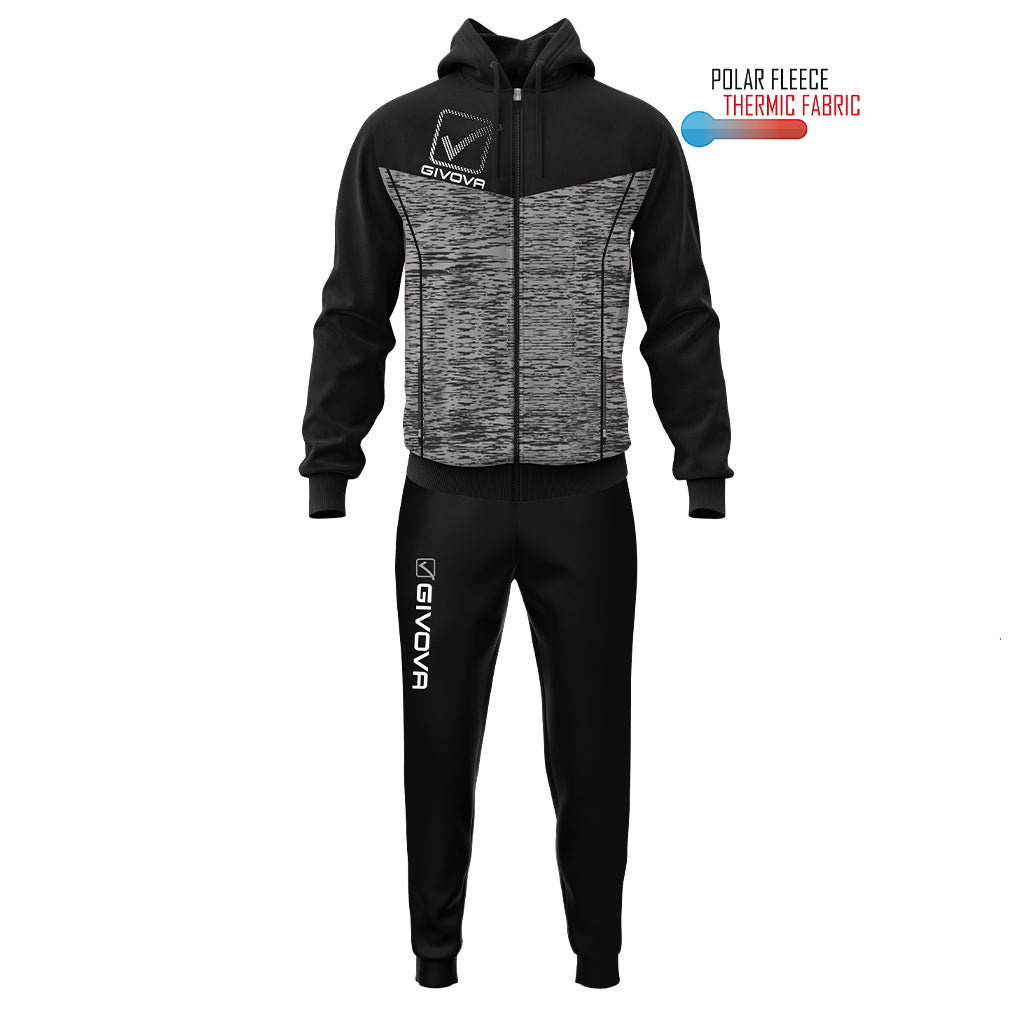 Givova TUTA VISA MELANGE CON CAPPUCCIO POLARFLEECE