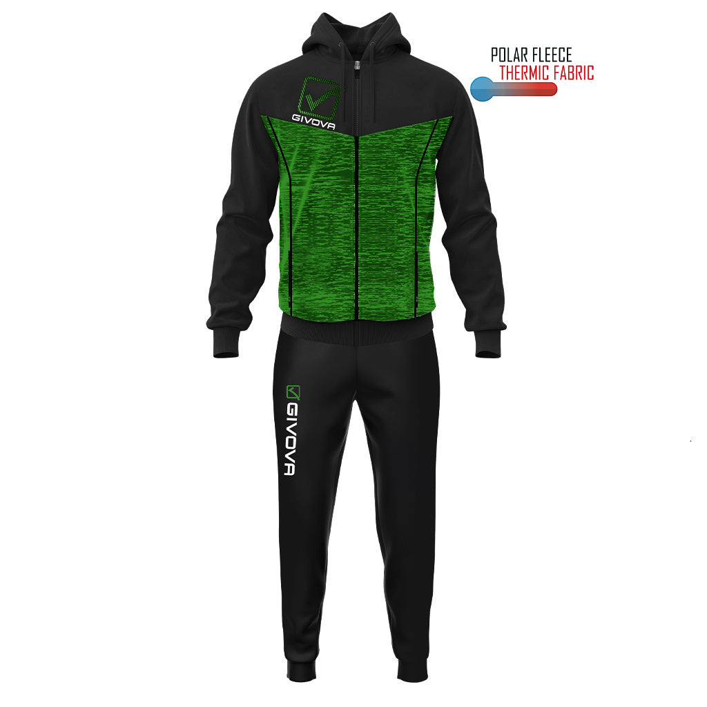 Givova TUTA VISA MELANGE CON CAPPUCCIO POLARFLEECE